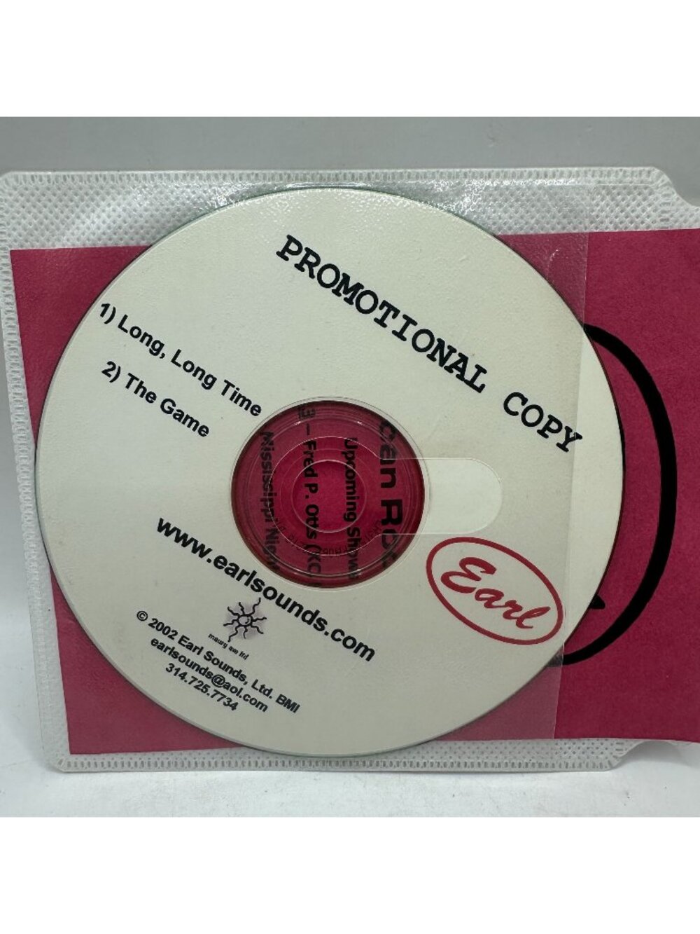 Earl Promotional CD - Long Long Time / The Game - 2002 - American Rock & Roll